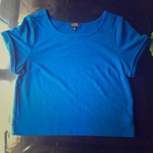 Bright blue shirt